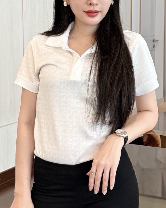 เสื้อโปโลหญิง เลข 2 - รูปซูมเลข / ลายพลังเลข