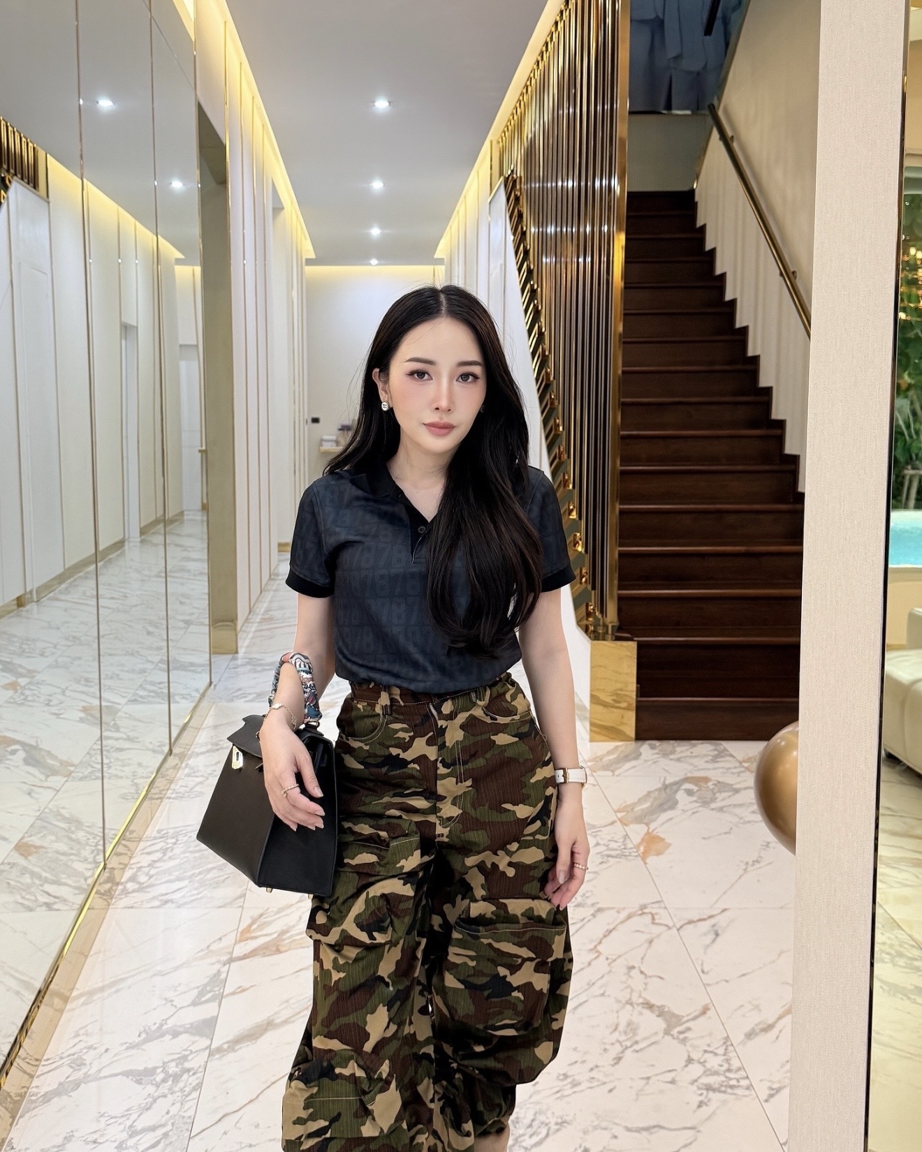 เสื้อโปโลหญิง เลข 78 - รูปซูมเลข / ลายพลังเลข