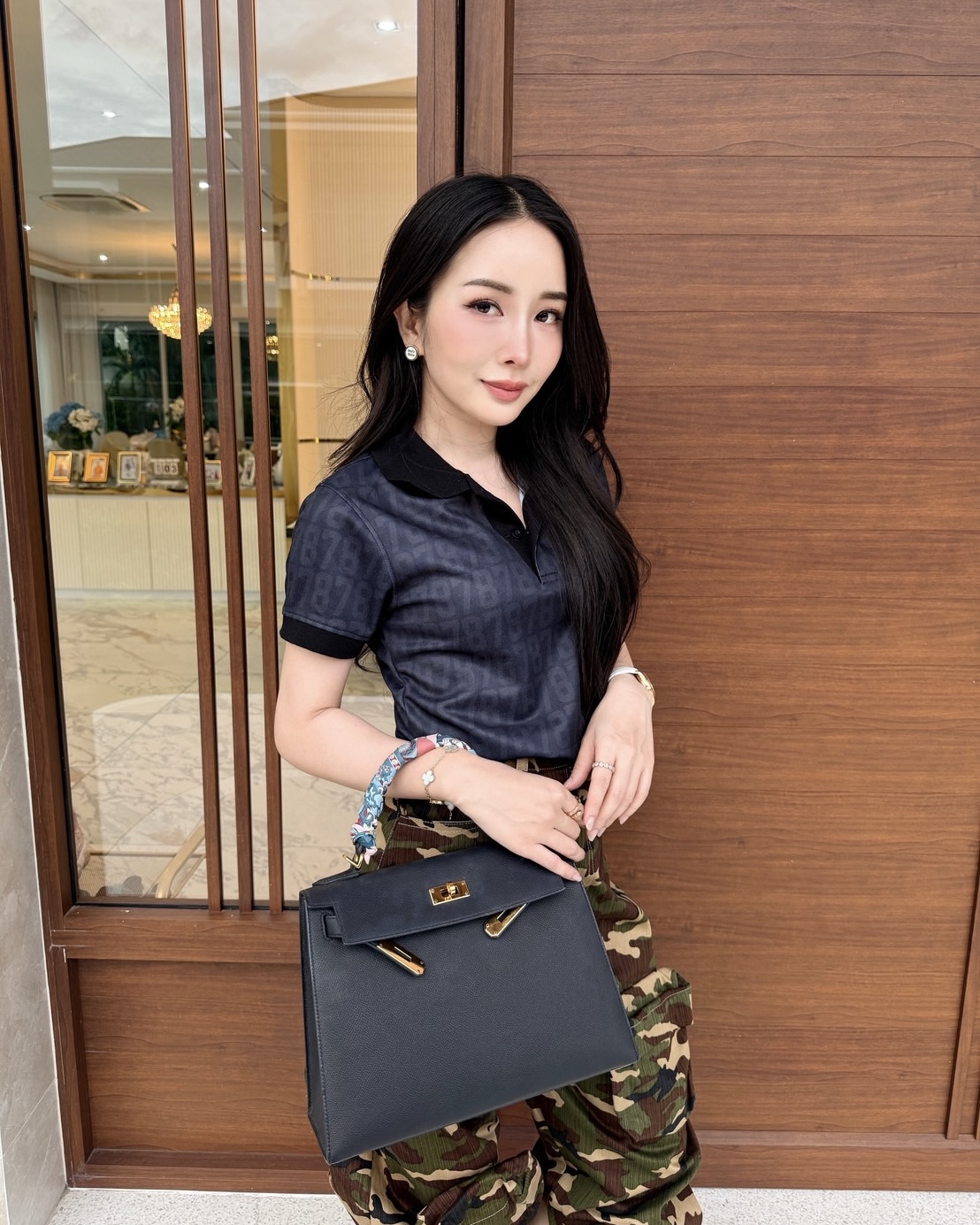 เสื้อโปโลหญิง เลข 78 - รูปใส่จริงด้านหน้า
