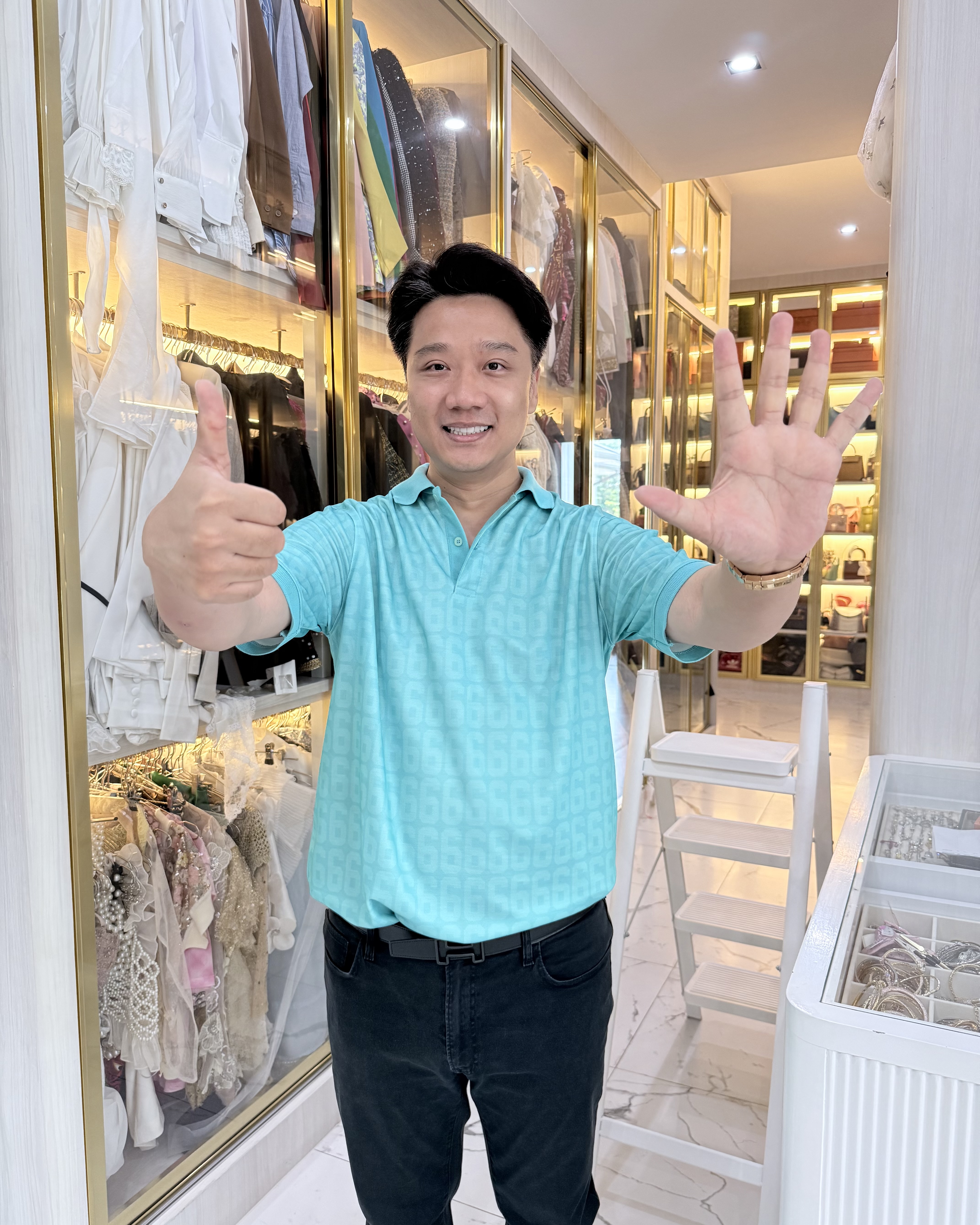เสื้อโปโล เลข 6 - รูปซูมเลข / ลายพลังเลข